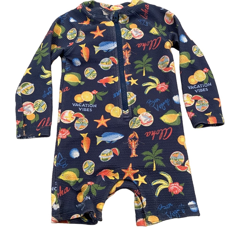 Old Navy 18-24 m Toddler Boy Bathing Suit One Piece Rash Guard Romper 4/$20 🛑